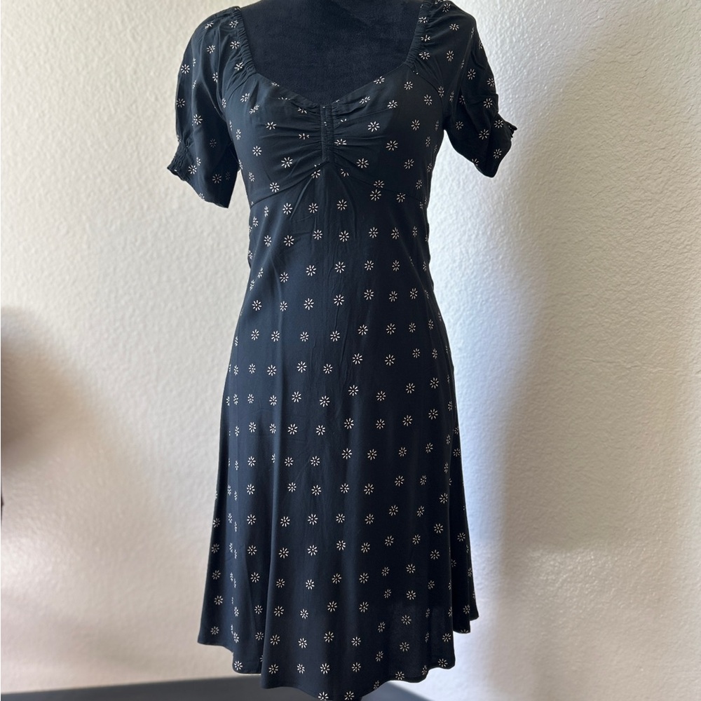 Madewell Black Floral Dress
